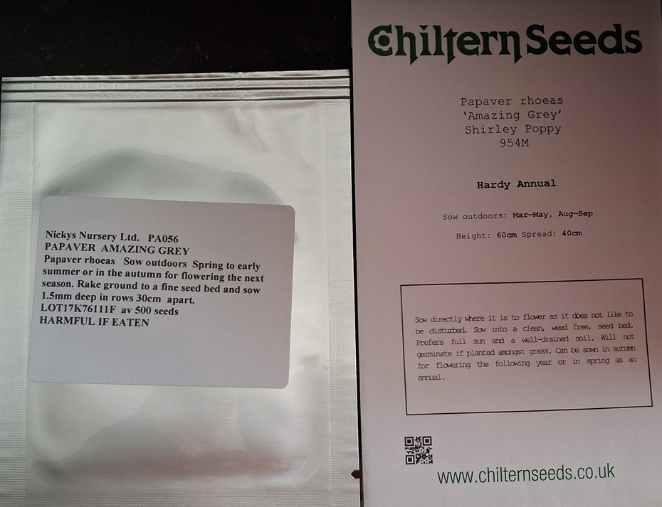 amazing grey poppy seed packet
