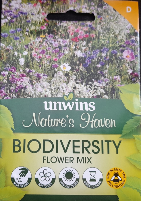 biodiversity mix unwins seed packet