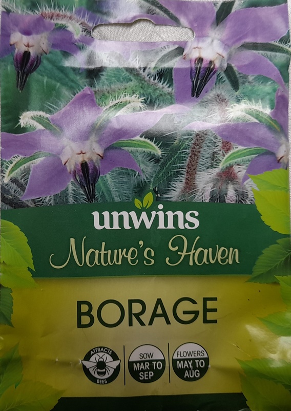 borage unwins seed packet